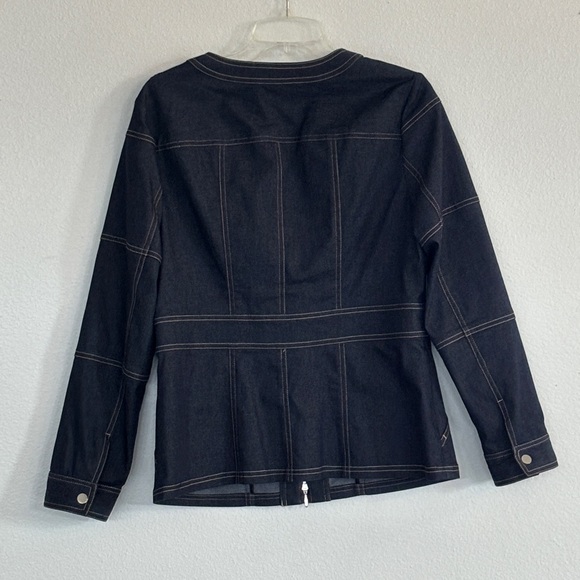 Doncaster fitted women’s blue denim zip-up jacket with pockets, size L - Picture 5 of 10